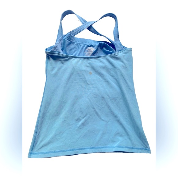 2/$30 RARE Lululemon Size 8 Tank Top Wide Strap Racerback  Blue Cut & Sew - Picture 4 of 6